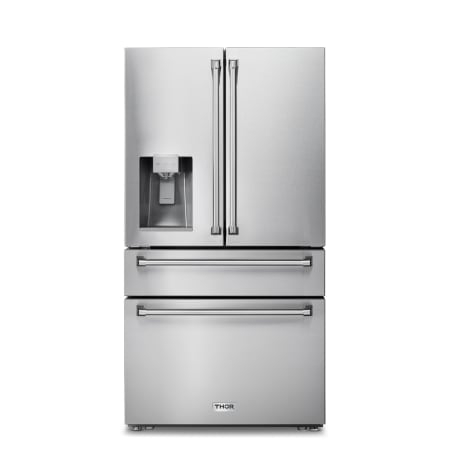Thor Kitchen 36 Inch Professional French Door Refrigerator with Exterior Ice and Water Dispensers Stainless Steel